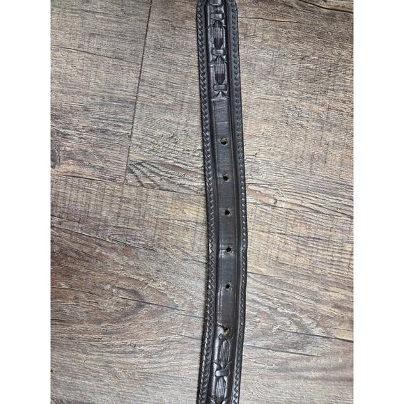 Echt Leder Leather Black Genuine Leather Women's Belt Made in Italy Large - Picture 8 of 10